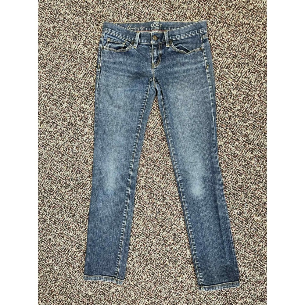 LOFT Modern Slim Denim Jeans‎ Dark Wash Everyday Casual Women's Size 0